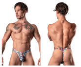 Male Power 431-293 Your Lace Or Mine Bong Tanga Farbe Rot-Weiß-Blau